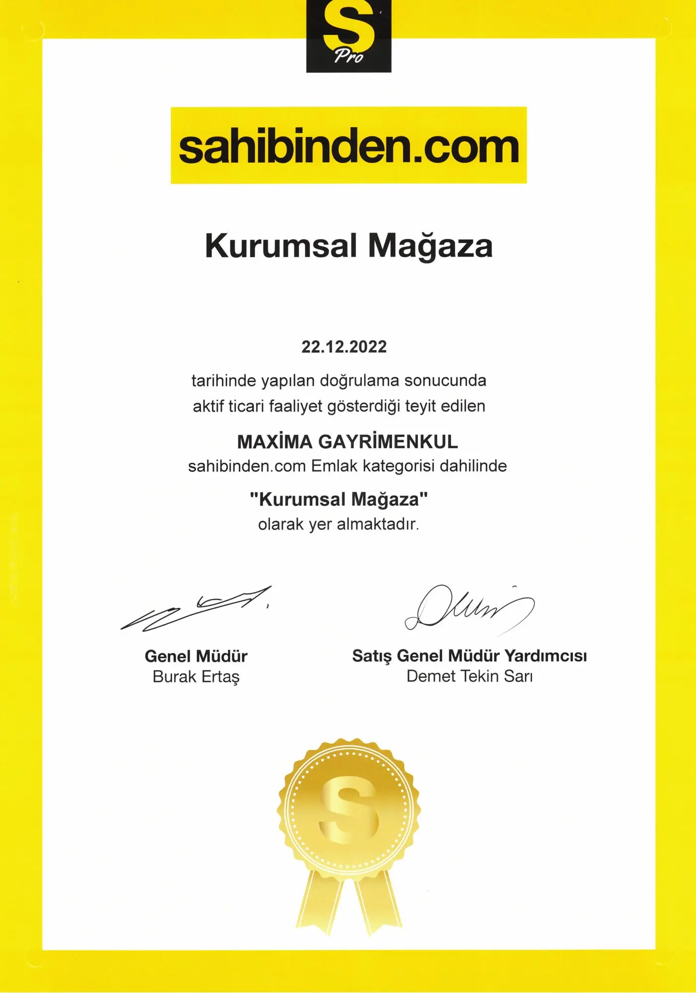 Корпоративный магазин: sahibinden.com